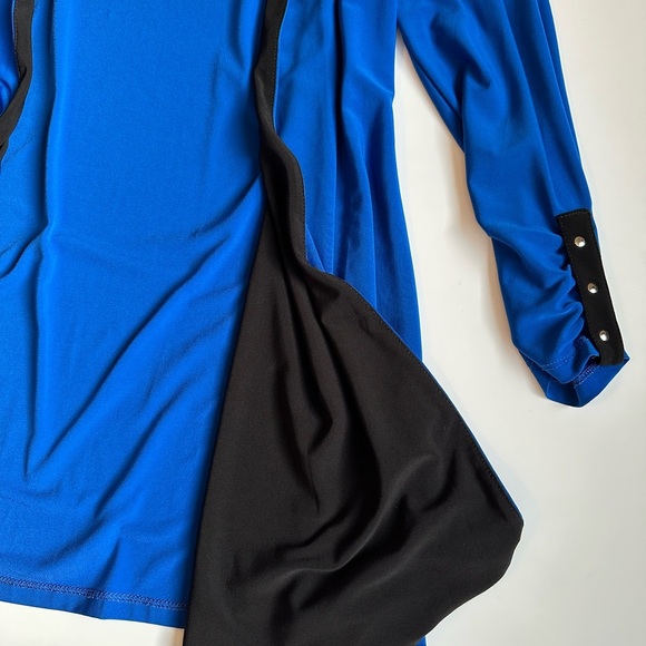 Joseph Ribkoff Women’s Open Front Cardigan Blue Black Size Small (Estimate) - Picture 4 of 10